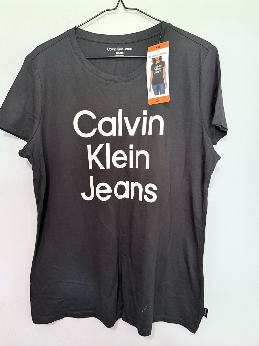 Calvin Klein (check measurements )Black Short-Sleeve Logo Tee